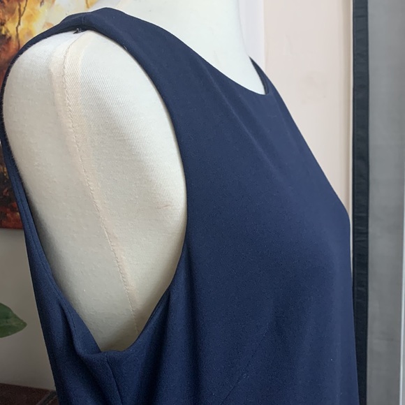 🎉Host Pick🎉 Gorgeous Calvin Klein Sleeveless Twilight Blue High Low Dress EUC - Picture 7 of 17